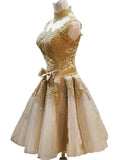 Delizia - Golden Drag Queen Evening Dress-Queenofdrag.com