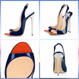 Glamazon - Drag Queen Peep Toe Stiletto Sandals- Plus size-Queenofdrag.com