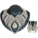 Paola - Drag Queen Waterdrop Crystal Necklace Earrings Jewelry Set-Queenofdrag.com