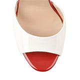 Tilda - Drag Queen Platform Peep Toe Square Heels - Plus Size-Queenofdrag.com