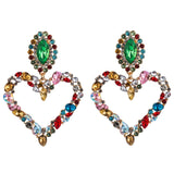Giant - Huge Colorful Rhinestone Drag Queen Earrings-Queenofdrag.com