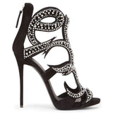 Whitney - Drag Queen Rhinestone Stiletto Sandals-Queenofdrag.com