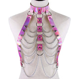 Pink Shiny Holographic 2 Pieces Drag Queen Outfit-Queenofdrag.com