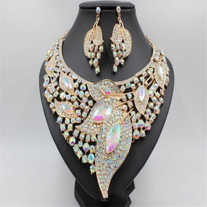 Leaves - Luxury Crystal Drag Queen Jewelry Set-Queenofdrag.com