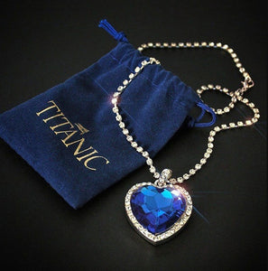 Heart Of Th Ocean Blue Pendant Drag Queen Necklace-Queenofdrag.com