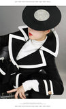 Yin & Yang - Black and White Drag Queen Coat-Queenofdrag.com