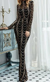 Bella - Drag Queen High Neck Sequin Dress-Queenofdrag.com