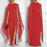 Dalia - Drag Queen Cape Sleeve Dress-Queenofdrag.com