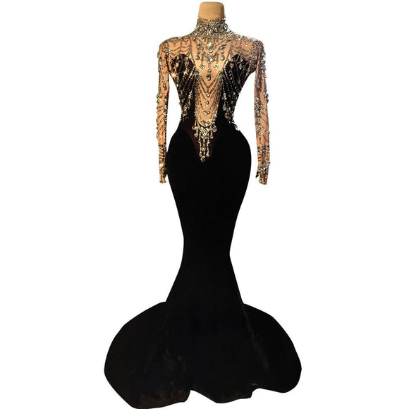Divine - Drag Queen Rhinestone Velvet Mermaid Dress | Queenofdrag.com Divine - Drag Queen Rhinestone Velvet Mermaid Dress | Queenofdrag.com