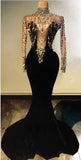 Divine - Drag Queen Rhinestone Velvet Mermaid Dress-Queenofdrag.com