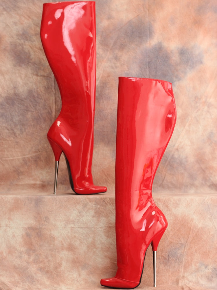 Madame 7 pouces High Heel Drag Queen Extreme Ballet Genou High Boots Taille plus