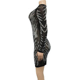 Tiger - Drag Queen Mesh Sheer Bodycon Dress-Queenofdrag.com