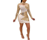 Asymetric - Drag Queen Sequin Party Dress-Queenofdrag.com