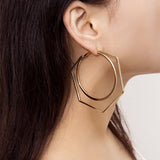 Trendy - Oversized Geometric Drag Queen Earrings-Queenofdrag.com