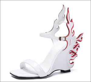 Flame Drag Queen 10CM High Wedges/Platform Shoes -Plus Size