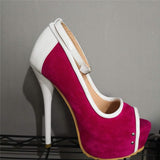 Scarlet - Pink & White Drag Queen Platform Pumps - Plus Size-Queenofdrag.com