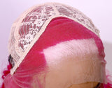 Highlight Pink Synthetic Lace Front Heat Resistant Drag Queen Wig-Queenofdrag.com