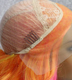 Ombre Pink Orange Drag Queen Synthetic Lace Front Wig-Queenofdrag.com