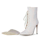 Butterfly - Drag Queen Ankle boots With Wings - Plus Size-Queenofdrag.com