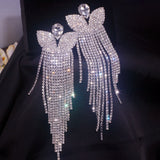 Cadeau - Elegant Drag Queen Rhinestone Crystal Drop Dangle Earrings-Queenofdrag.com