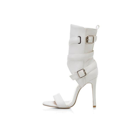 High heel buckle drag queen sandals - Plus Size-Queenofdrag.com