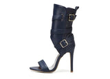 High heel buckle drag queen sandals - Plus Size-Queenofdrag.com