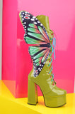 Butterfly High Heels Platform Boots-Queenofdrag.com