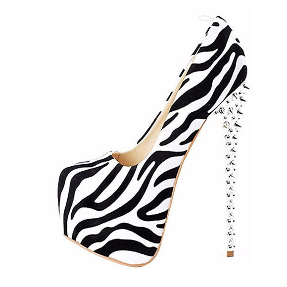 Jungle - Zebra & Leopard Print Drag Queen Platform Shoes - Plus size-Queenofdrag.com