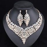 Grace - Crystal Necklace & Earrings Jewelry Set-Queenofdrag.com