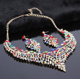 Grace - Crystal Necklace & Earrings Jewelry Set-Queenofdrag.com