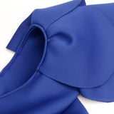 Competition Gurl - Solid Blue Elegant Pencil Dress-Queenofdrag.com