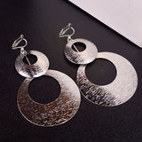Large Double Circle Clip on Drag Queen Earrings-Queenofdrag.com