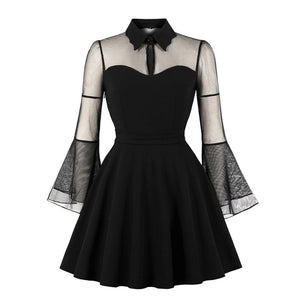 black drag dress Chic - Faux Leather Drag Queen Mini Dress