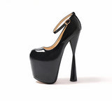 Halo - Drag Queen Platform Shoes in black or white - plus size-Queenofdrag.com