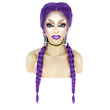 Braided Synthetic Drag Queen Lace Front Wig in different colors-Queenofdrag.com