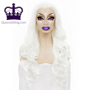 26" White Drag Queen Lace Front Wig-Queenofdrag.com